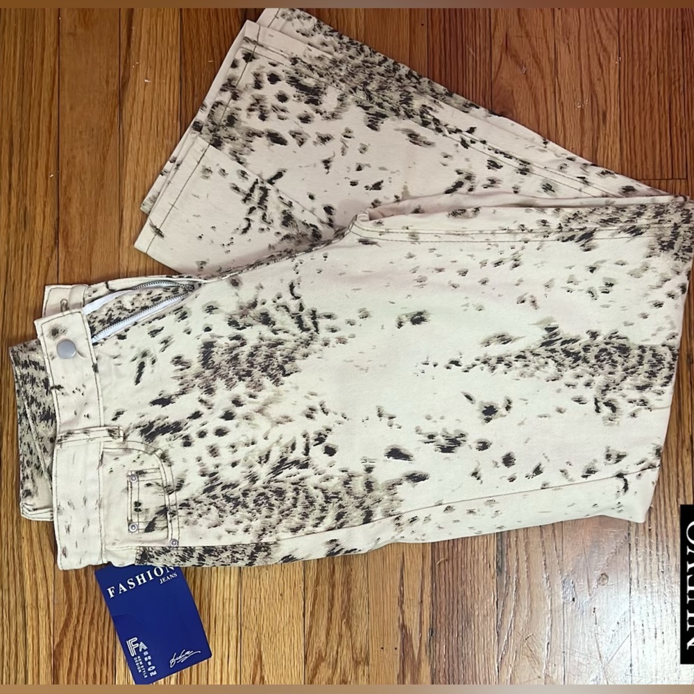 Stylish Animal Print Jeans